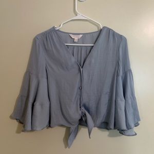 Lauren Conrad XS Blue/Periwinkle Longsleeve Blouse